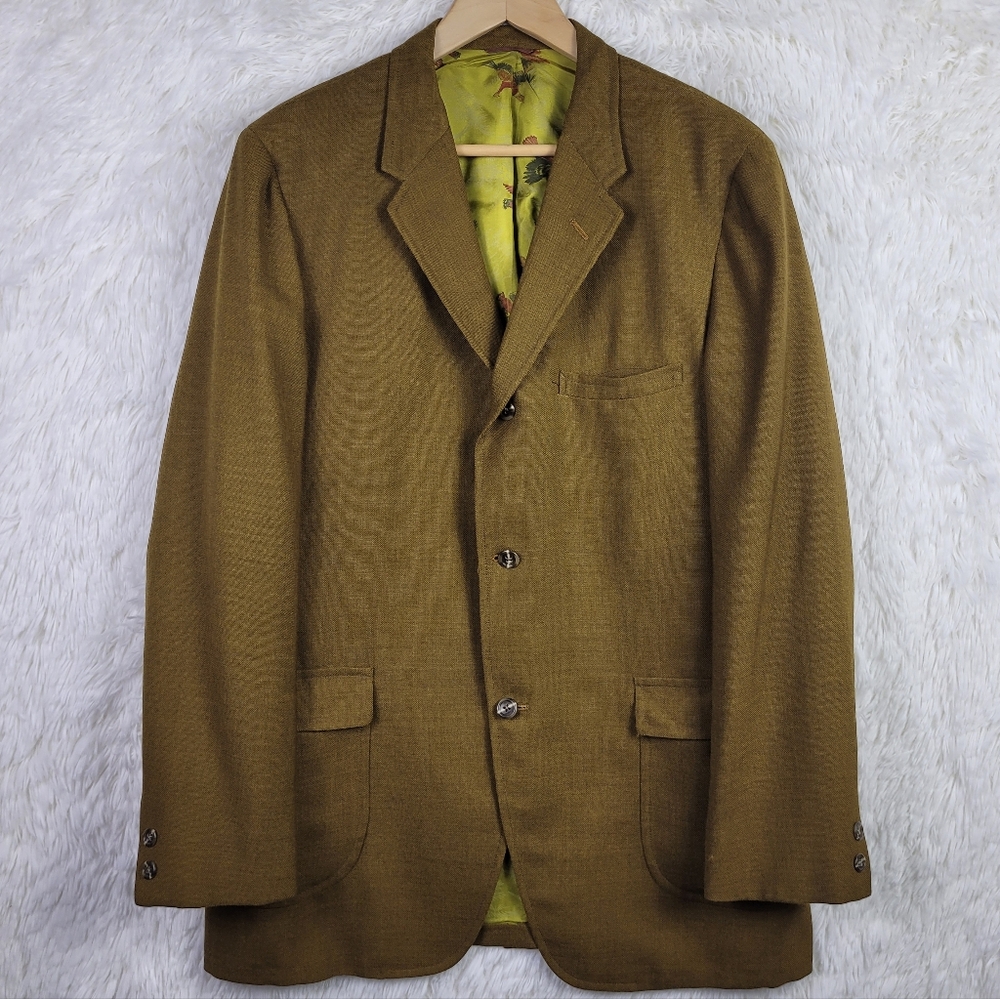 Vtg 42R‎ Cricketeer For The Broadway Brown Half Lined Sport Coat Blazer